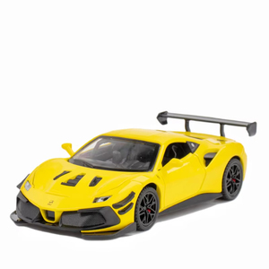 Aleación 1:32 Diecast Car Model Rafa 488 con sonido y luz Pullback Doors Open Metal Display Collection Toy - Product Image 1