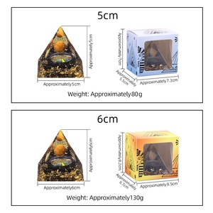 6 و 5 ، مقاسين من الراتنج الشافي ، هرم كريستال ريكي للديكور ، مشغولات يدوية - Product Image 6