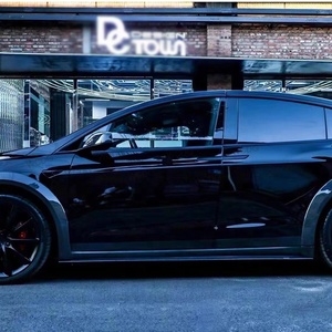Kit de carrocería de alta calidad para Tesla Model X 2024 + fibra de carbono seca labio delantero falda lateral rueda arco difusor trasero Spoiler Body Kit - Product Image 6