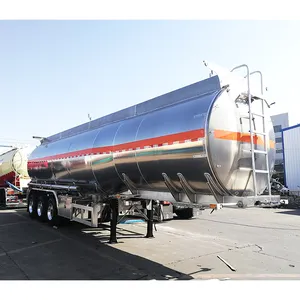 Merek Cina 3 poros baja tahan karat tangki tangki bahan bakar minyak 60000L Semi Trailer untuk dijual