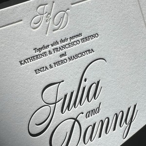 Juego de Invitaciones Clásicas de Papel de Algodón con Impresión Tipográfica, Invitaciones de Boda Vintage Personalizadas, Invitaciones de Compromiso y <span class=keywords><strong>Aniversario</strong></span> con Grabado en Relieve - Product Image 5