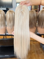 Prothèse capillaire SHY en cheveux naturels, couleur blonde, cheveux Remy chinois, base mono, fourniture professionnelle de prothèses capillaires