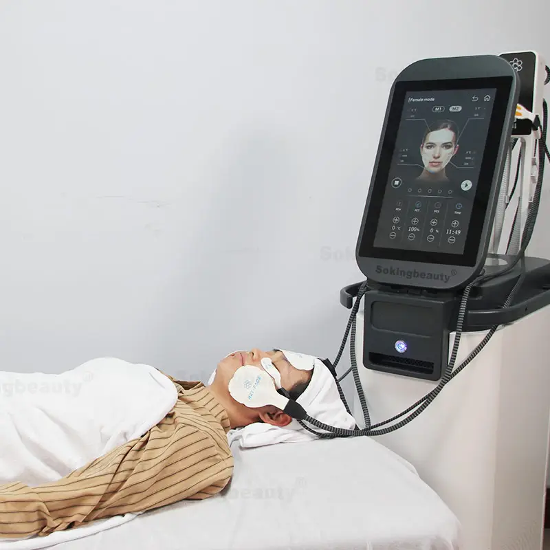 Ems ret yüz kaldırma elektrikli masaj yüz ve boyun em kaldırma makinesi anti-aging ems ısı microcurrent makinesi
