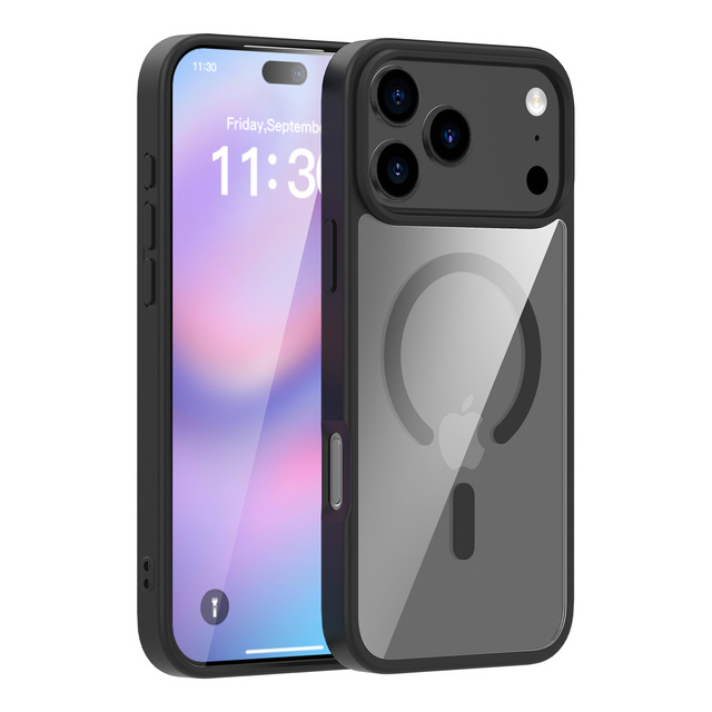 Luxury Anti Yellow Clear Magnetic Chargine Accessories Transparent Cell Mobile Phone Case for Iphone 17 Pro Max 16 Pro Max 15 14