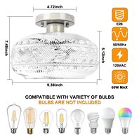 Plafonnier moderne en acier inoxydable TSINYE 220V IP44 3500K blanc chaud à intensité variable pour la décoration de la maison, de la chambre à coucher et du salon