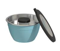 Bol à salade en acier inoxydable à paroi simple de 64 oz, grande capacité, idéal pour la rentrée scolaire