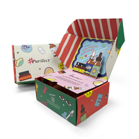 Boîtes postales d'emballage ondulé pliable à structure spéciale emballage d'expédition cadeau cosmétique pour kits de soins de la peau