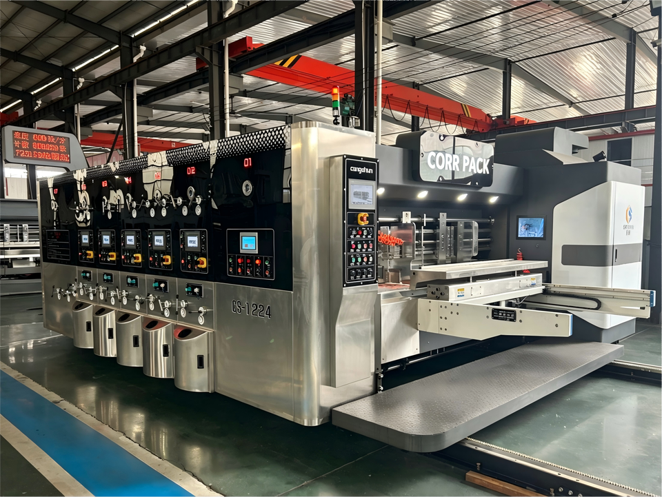 Machine Printing Delivery Order Auto-Feeding Three-Color Carton Printing Slotting Die-Cutting Machine ...