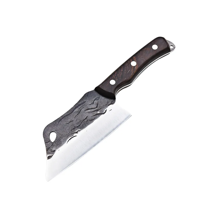 Vente en gros petit couteau à trancher la viande, lame tranchante en acier inoxydable avec manche en bois