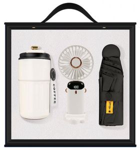 Set de Regalo Personalizable con Mini Ventilador para Eventos de Apertura de Empresas, Recuerdos Empresariales Personalizados, Regalos para Empleados, Set de Taza y Paraguas - Product Image 2