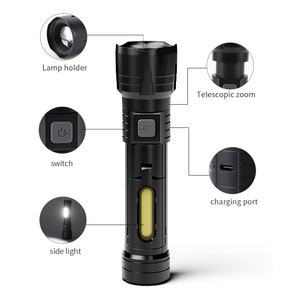 Фонарь Weidasi <span class=keywords><strong>2026</strong></span>: Мощный, с зумом, выдвижной, для кемпинга, рыбалки, перезаряжаемый, светодиодный - Product Image 4
