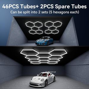 Lampes <span class=keywords><strong>de</strong></span> <span class=keywords><strong>travail</strong></span> LED hexagonales portables pour <span class=keywords><strong>garage</strong></span>, atelier, bureau, route, à conception libre, pour le detailing automobile DIY, vente chaude usine - Product Image 2