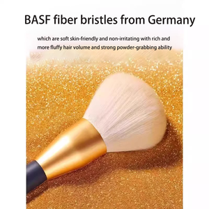 Bán Buôn Vegan Trang Điểm Bàn Chải Thiết Lập Cho Bóng Mắt Chuyên Nghiệp Trang Điểm Công Cụ Tùy Chỉnh Nhãn Hiệu Riêng Màu Xanh 12Pcs Trang Điểm Bàn Chải Thiết Lập - Product Image 3