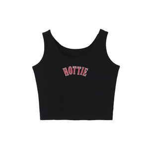 เสื้อกล้ามรัดรูปคอวีปักลายตัวอักษร รุ่น Runqi N8689 สายกว้าง ผ้าถักนิตติ้งคอตตอน สำหรับผู้หญิง ไซส์พลัส เหมาะสำหรับใส่เป็นเสื้อซับใน - Product Image 4