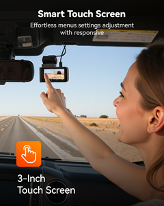 Wolfbox X3 STARVIS 2 <span class=keywords><strong>Cam</strong></span>éra de tableau de bord double avant et arrière 5.8GHz WiFi GPS IMX675 ADAS Écran tactile G-Sensor Enregistrement en boucle Boîte noire de voiture - Product Image 4