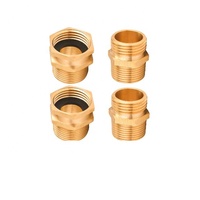 Adaptateur de tuyau d'arrosage, connecteur en laiton 3/4 pouce GHT vers 3/4 pouce NPT pour robinet, avec 8 joints supplémentaires