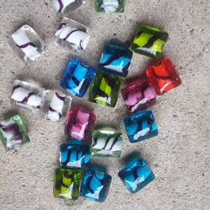 ลูกปัด rondelle สำหรับทำกระเป๋าเครื่องประดับหลายขนาดในราคาขายส่งลูกปัดแก้วเงินคุณภาพสูงหลายสี - Product Image 1