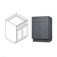 Meubles de cuisine modernes en bois massif de noyer noir, design italien, écologiques, avec évier en acrylique modulaire, fabriqués aux États-Unis