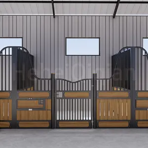 Building Materials Bamboo Board Prefab Horse Barn Saftey Galvanized Fancy Horse Barn Equipment Equestrian Horse Stalls