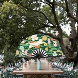 Éventail pliant en plastique personnalisé avec logo, motif imprimé léopard, technique de sublimation pour mariage, danse, artisanat - Product Image 5