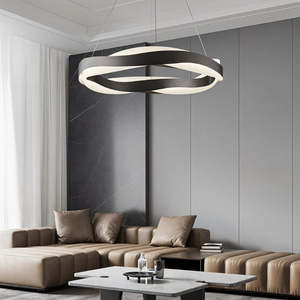 Modern Simple Luxury LED Chandelier Electroplating Stainless Steel Pendant Lamp Living Room Bedroom Dining Area Pendant <b>Light</b> - Product Image 1