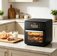 Four à friture sans huile numérique avec fenêtre transparente à 360° pour la vente en gros °   Protection contre la surchauffe par circulation d'air chaud