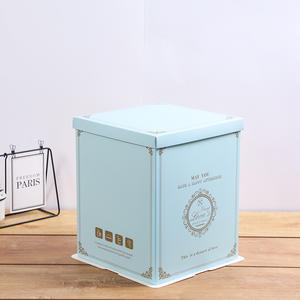 Kotak kemasan kue ulang tahun, disesuaikan 6/8/9/10/12 inci persegi transparan plastik tinggi bening kotak kemasan kue pesta pernikahan kotak kue - Product Image 4