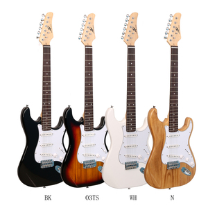 Guitarra eléctrica OEM ST de alta calidad Paulownia Cuerpo de madera SSH Pastillas Guitarras baratas al por mayor para adultos - Product Image 6