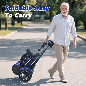 Scooter Elettrico Pieghevole a Quattro Ruote Impermeabile Economico per Esterni con Telaio Anti-Vibrazione per Anziani - Product Image 2