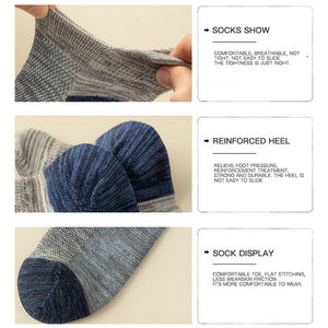 थोक कस्टम लोगो अवकाश टखने के मोजे नरम लुभावनी जाल डिजाइन पुरुषों की महिलाओं की कम कट हुई कपास आकस्मिक पहनने वाले मोजे - Product Image 4