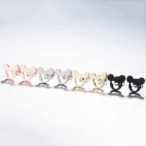 Dainty กันน้ำ PVD ชุบเงิน18K สแตนเลสขนาดเล็กมินนี่เมาส์มิกกี้ต่างหูสตั๊ดเครื่องประดับสำหรับผู้หญิง - Product Image 4