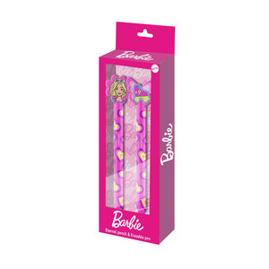 Karactermania For Barbie Mix-Pack of Eternal Pencil + <b>Erasable</b> Gel <b>Pen</b>, Pink - Product Image 1