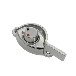 Angle rotatif 90 Serrure en croissant de fenêtre coulissante en aluminium anodisé argenté en alliage de zinc à 180 degrés - Product Image 1