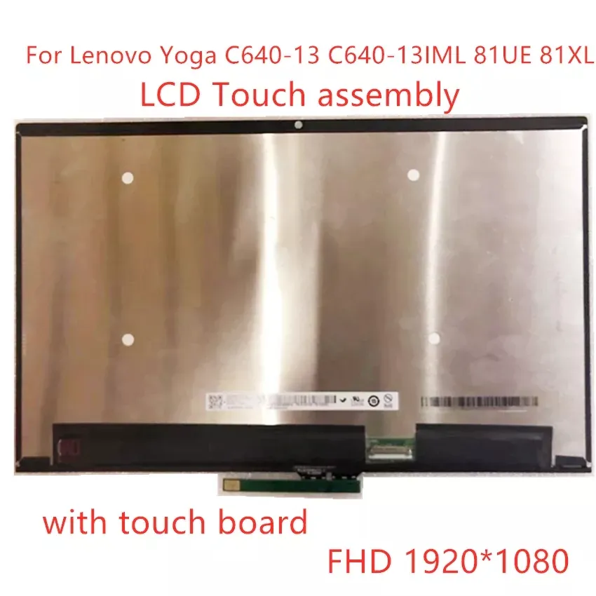 13.3 FHD LCD For Lenovo Yoga C640-13 Series C640-13IML 81UE 81XL LCD LED Touch Screen Digitizer Laptop Replacement Assembly