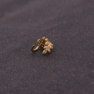 Anillo ajustable para nariz y tabique de cobre, hoja de oro rosa y plata, <span class=keywords><strong>Piercing</strong></span> para nariz y tabique - Product Image 4
