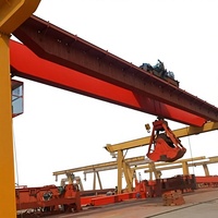 Grue à pont industrielle à grappin hydraulique électrique