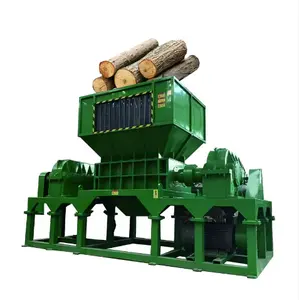100-3000 kg/h Trituradora de doble eje de palé de madera industrial de residuos completamente automática a la venta