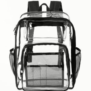 Mochila transparente de PVC personalizada con logotipo, mochila unisex impermeable de gran capacidad al por mayor - Product Image 1