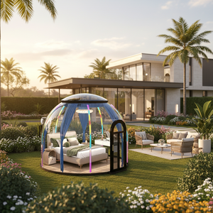 Dôme géodésique transparent directement du fabricant pour villas de villégiature et jardins - Taille personnalisée OEM ODM Vente en gros - Product Image 1