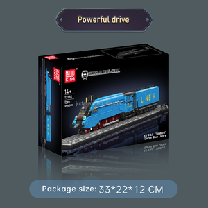Mould <span class=keywords><strong>King</strong></span> 12050 A4 U468 Mallard Garter Blue Livery Model Train MOC Building Blocks Kit <span class=keywords><strong>Jouet</strong></span> éducatif Cadeau de Noël - Product Image 6