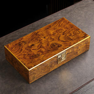 Scatola Regalo per Tè in Cartone Effetto Legno Jin <span class=keywords><strong>Sinan</strong></span>, Solo una Confezione Regalo Senza Contenuto Interno, Può Contenere Tè, Biscotti e Altri Regali - Product Image 3