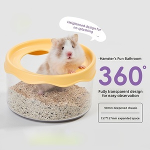 Toilettes et bac à litière transparents 2-en-1 pour hamster syrien et petits animaux – Vente en gros - Product Image 2