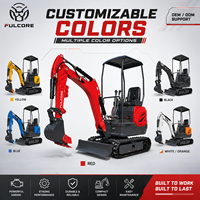 Mini-excavatrice FULCORE antichoc à commande pilote, corps compact, personnalisation complète de la machine, configuration optionnelle