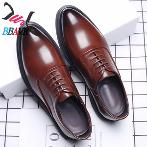 Zapatos Formales Casuales de Verano para Hombre, con Parches, Punta Puntiaguda, con Cordones, para Boda, Entresuela de EVA/PVC, Parte Superior de PU, con Aumento de Altura - Product Image 1