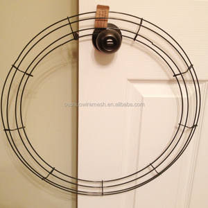 कस्टम सस्ते <span class=keywords><strong>20</strong></span> इंच हरी तार पुष्पांजलि फ्रेम शादी के लिए और दरवाजा फांसी सजावट - Product Image 2