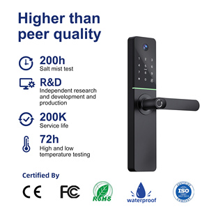 Liliwise Nhà Máy Bán Buôn Kỹ Thuật Số Cửa Khóa Mật Khẩu Tuya Ứng Dụng Không Thấm Nước Vân Tay 3D Mặt Máy Ảnh Thông Minh Khóa Với Màn Hình - Product Image 5