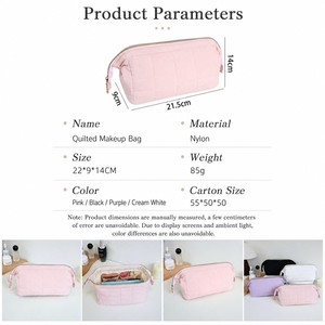 Trousse de Maquillage Matelassée Premium Grande Capacité, Organisateur de Voyage Cosmétique Portable, Pochette de Toilette Polyvalente pour Femme, <span class=keywords><strong>Sac</strong></span> de Lavage Cadeau - Product Image 2