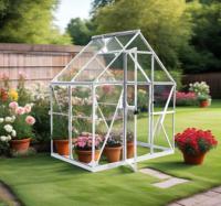 Serre extérieure en aluminium avec panneaux en polycarbonate transparent pour le jardinage, la plantation de fleurs et la détente dans votre jardin