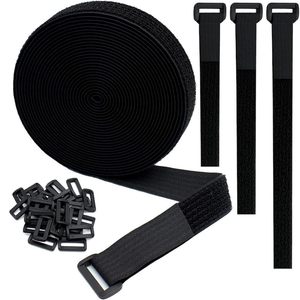 Correas de Nylon Negras de 50 mm de Ancho, Reutilizables, de Doble Cara, con Adhesivo Fuerte, <span class=keywords><strong>para</strong></span> Cables Largos, Plástico, Metal, Baño, Cocina, Bolsas - Product Image 6