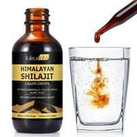 Hatmanlabs 60ml Extrait de Shilajit Original Liquide, Compléments Alimentaires Multi-Minéraux, Acide Fulvique, Gouttes de Shilajit pour le Soutien Immunitaire